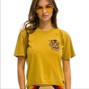 Aviator Nation Tiger Print Boyfriend Tee